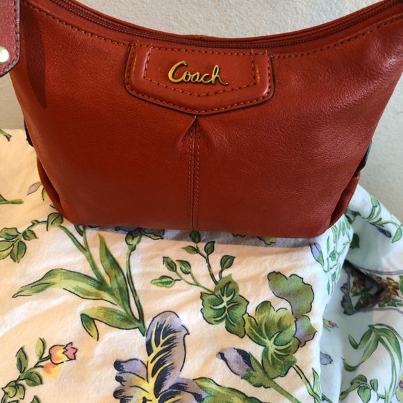 Coach Handbags - Coach Ashley Swingpack Purse "Vermillion" Leather
